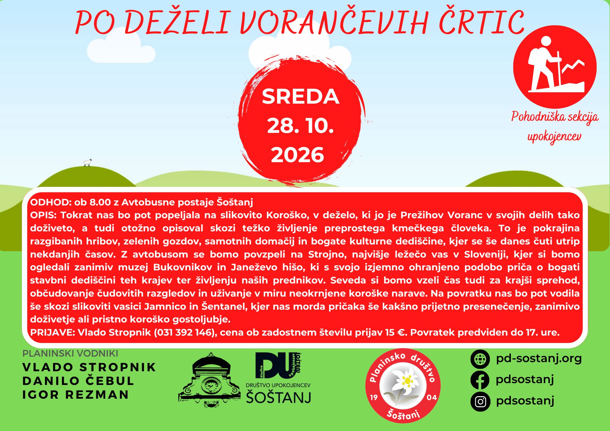 Sekcija upokojencev: Po deželi Vorančevih črtic
